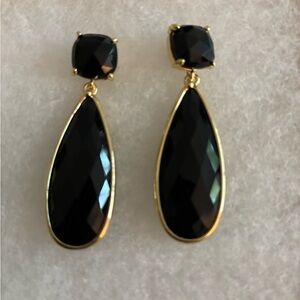 Natasha Denona Black and Gold Teardrop Earrings